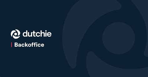 Dutchie Backoffice.